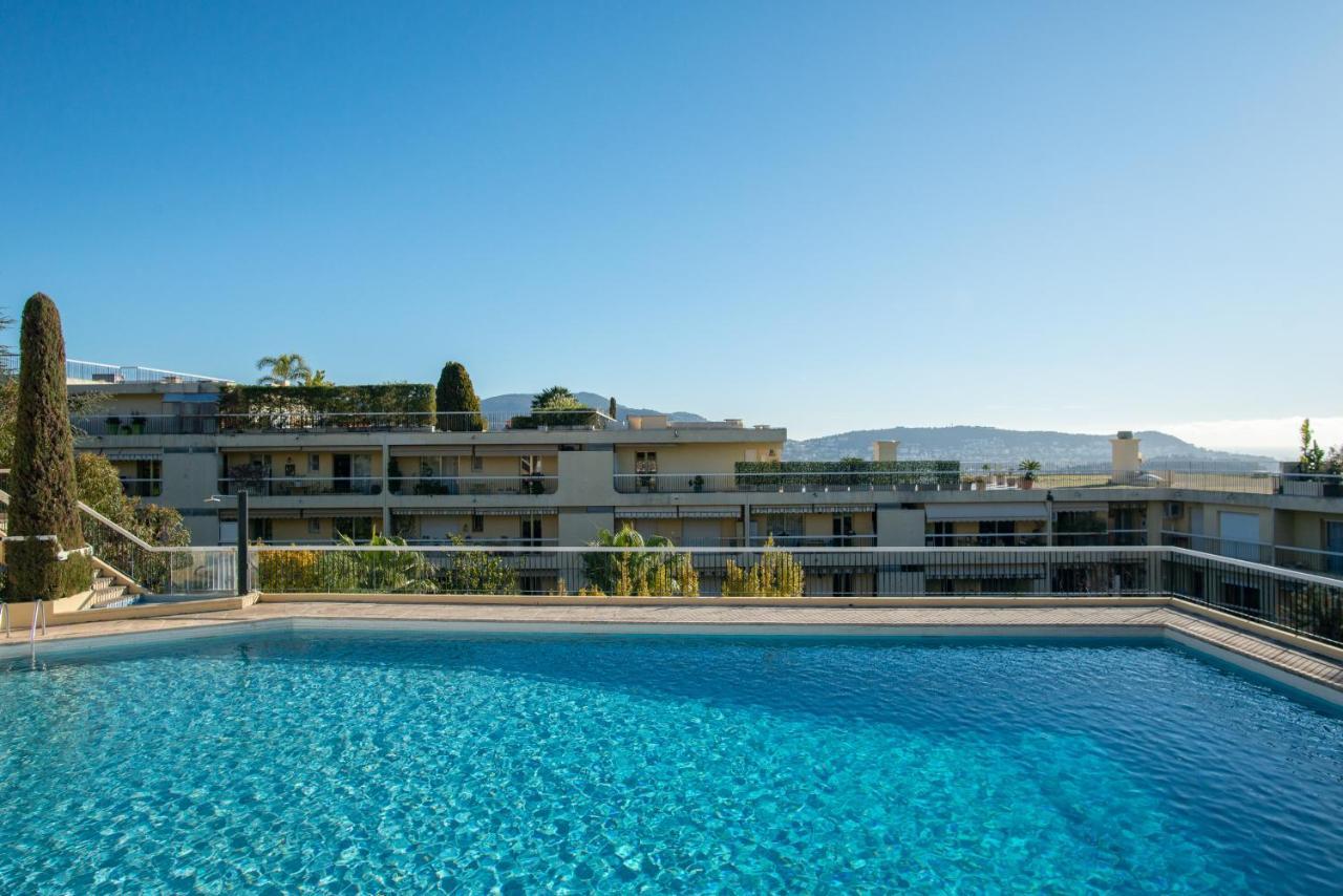 3 Pieces Vue Mer Et Piscine Quartier Parc Imperial Nice Eksteriør billede